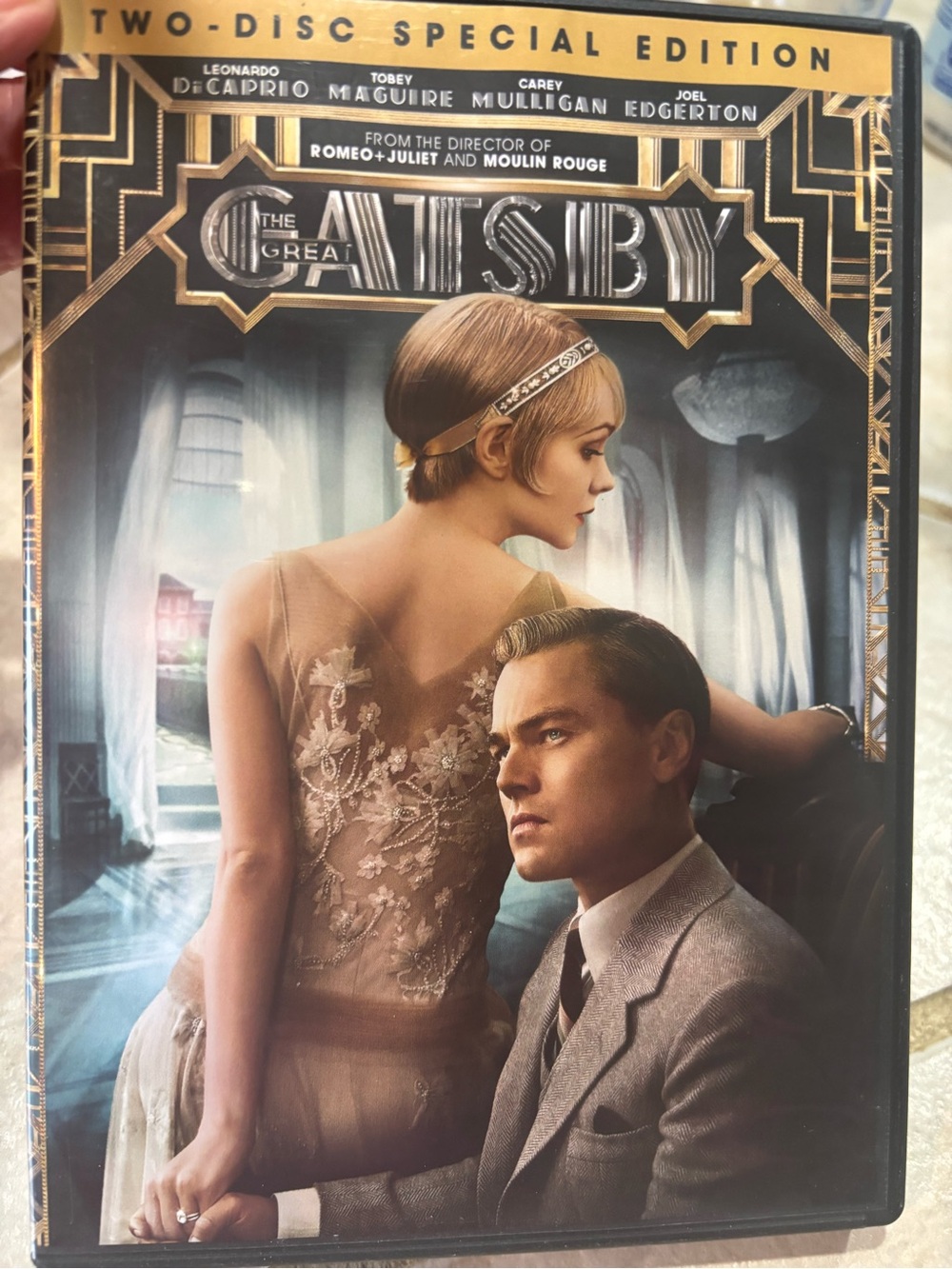 The Great Gatsby Special Edition DVD - Gold & Black Art Deco Cover